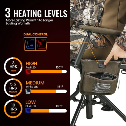 🔥Adjustable Heated Hunting Chair